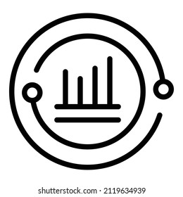 Change data icon outline vector. Market report. Management report
