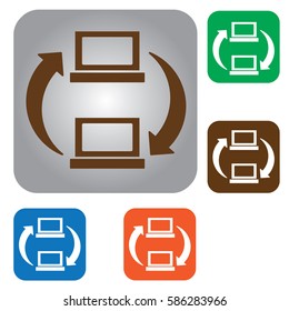 change database icon. speech bubbles icon vector icon
