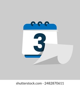 change of date on the calendar, number of days left concept illustration flat design. simple modern graphic element for empty state ui, infographic, icon