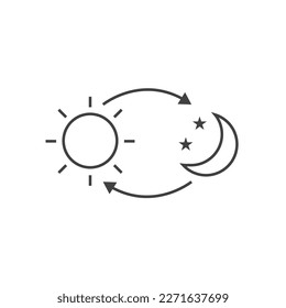 change of day and night icon vector element design template web