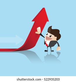 Change of a direction. Business concept vector illustration