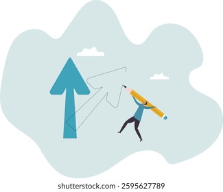 Change direction or career path for best opportunity, turn or transform to different direction,character for design