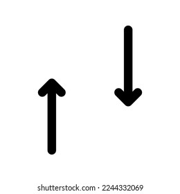 Cambiar la línea de icono de dirección aislada en el fondo blanco. Icono delgado plano negro sobre el estilo de contorno moderno. Símbolo lineal y trazo editable. Ilustración vectorial de trazo simple y de píxel perfecto. 