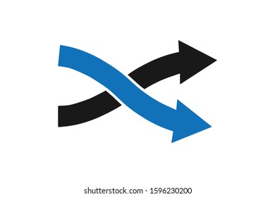 Change Direction Icon Vector Isolate Stock Vector (Royalty Free ...