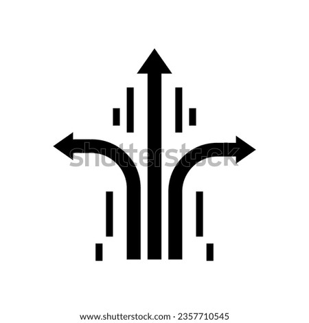 change direction succes challenge glyph icon vector. change direction succes challenge sign. isolated symbol illustration