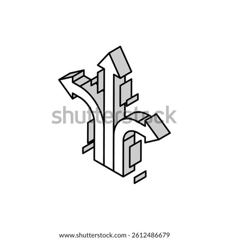 change direction succes challenge isometric icon vector. change direction succes challenge sign. isolated symbol illustration