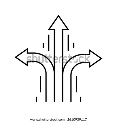 change direction succes challenge line icon vector. change direction succes challenge sign. isolated contour symbol black illustration