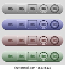 Change directory icons on rounded horizontal menu bars in different colors and button styles