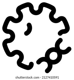 change in the DNA structure by exposure of virus