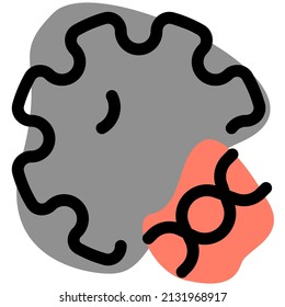 cambio en la estructura del ADN por exposición del virus