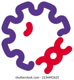 change in the DNA structure by exposure of virus