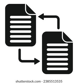 Change document goal icon simple vector. Vision business. Balance human