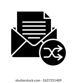 Change Email glyph, mini illustration icon. use for modern concept, print, UI, UX kit, web and app development. Vector related to account management, ecommerce, banking and finance.