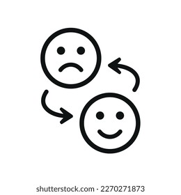Change emotion icon. Illustration vector