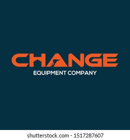 CHANGE equipment and construction company logo