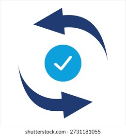 Cambiar Colección de icono azul plana
