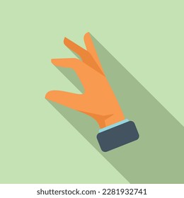 Change gesture icon flat vector. Finger ok. Position up