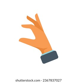 Change gesture icon flat vector. Finger ok. Position up isolated