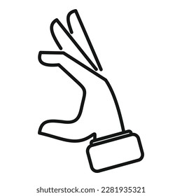 Cambiar el vector de contorno del icono de gesto. Dedo bien. Posición arriba