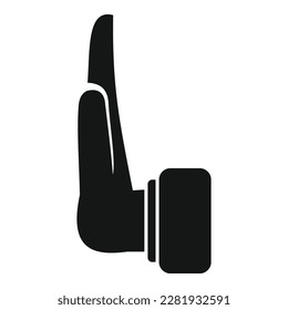 Change gesture icon simple vector. Finger ok. Position up