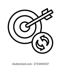 Cambiar Ilustración vectorial de iconos de esquema de objetivos