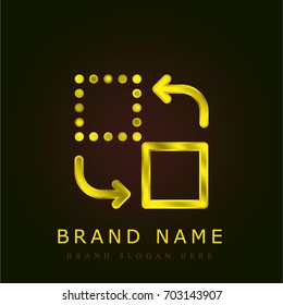 Change golden metallic logo