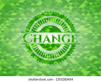 Change green mosaic emblem