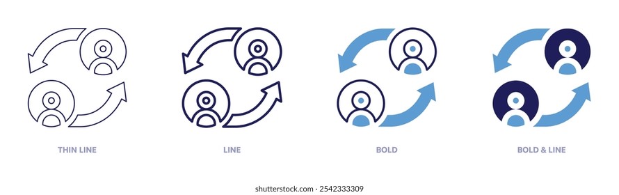 Change icon in 4 different styles. Thin Line, Line, Bold, and Bold Line. Duotone style. Editable stroke.