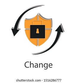 Change icon concept on white background. Business resilience creative design. Flat vector illustration use for your mobile app.