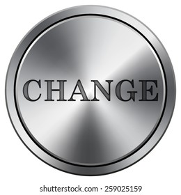 Change icon. Internet button on white background. EPS10 Vector. 