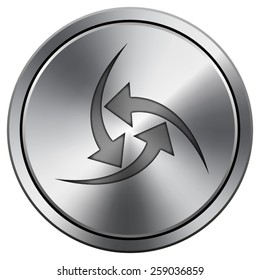 Change icon. Internet button on white background. EPS10 Vector. 