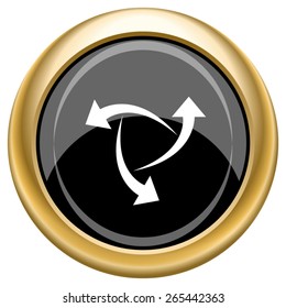 Change icon. Internet button on white  background. EPS10 Vector. 