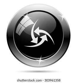 Change icon. Internet button on white background. EPS10 vector 