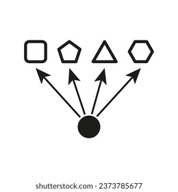 Change icon. Selection of different shapes. Vector illustration. EPS 10.