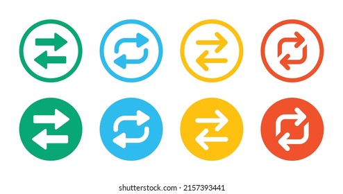 Change icon sign. Exchange icon vector set.