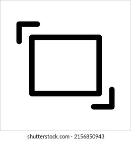 Change icon size. Image, display, custom size, on white background, eps 10.