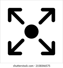 Change icon size. Image, display, custom size, on white background, eps 10.