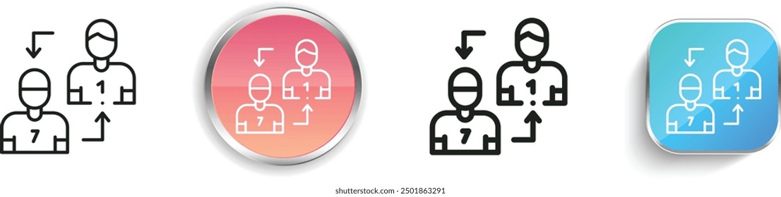 change icon. Thin Linear, Regular and Button Style Design Isolated On White Background