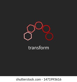 Change icon, transformation, evolution, development, coaching color logo. Vector illustration
