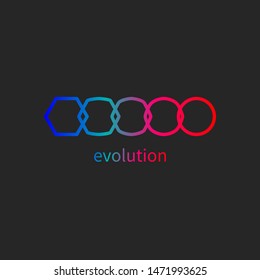 Change icon, transformation, evolution, development, coaching, color logo. Vector illustration