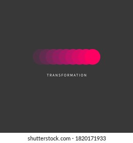 Change Icon, Transformation, Evolution, Development, Coaching Color Logo. Vector Illustration