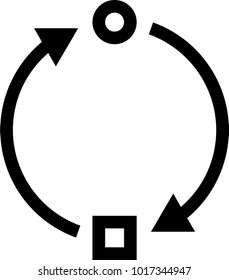 Change Icon, Change Vector Art Illustration