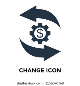Change icon vector isolated on white background, Change transparent sign
