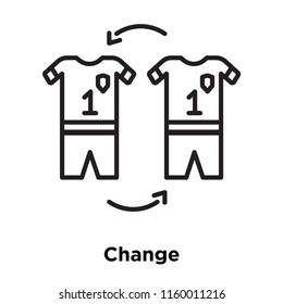Change icon vector isolated on white background, Change transparent sign , sign and symbols in thin linear outline style