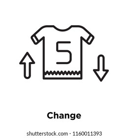 Change icon vector isolated on white background, Change transparent sign , sign and symbols in thin linear outline style