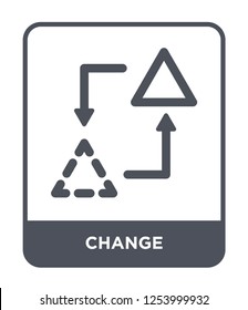 change icon vector on white background, change trendy filled icons from Geometry collection, change simple element illustration
