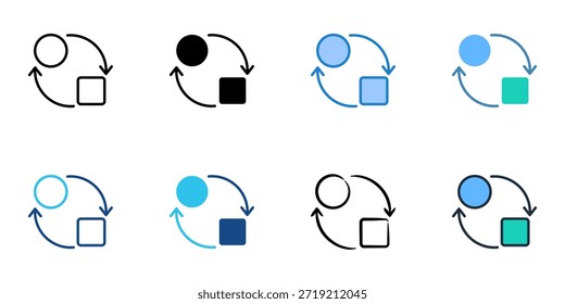 Change icons set multiple style collection. Editable stroke 
