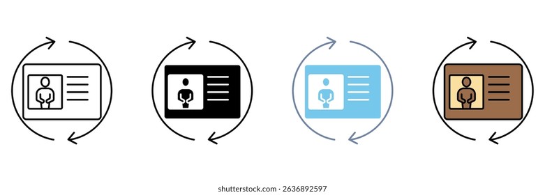 CHANGE ID concept line icon. Simple element illustration.