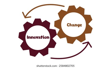 Change innovation circle concept vector illustration design background
