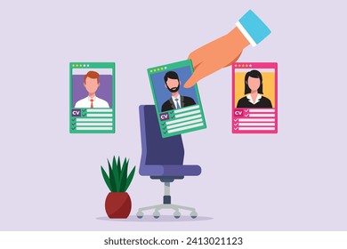 Change job or career. Improvement or progression concept. Colored flat vector illustration isolated.